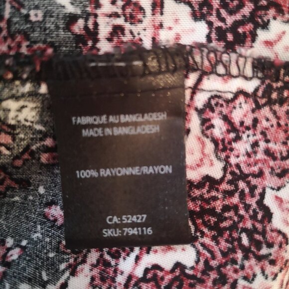 Lily Morgan Ladies Size Large Black with Flower Pattern Sleeveless Dress - Picture 5 of 10